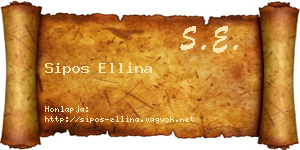 Sipos Ellina névjegykártya